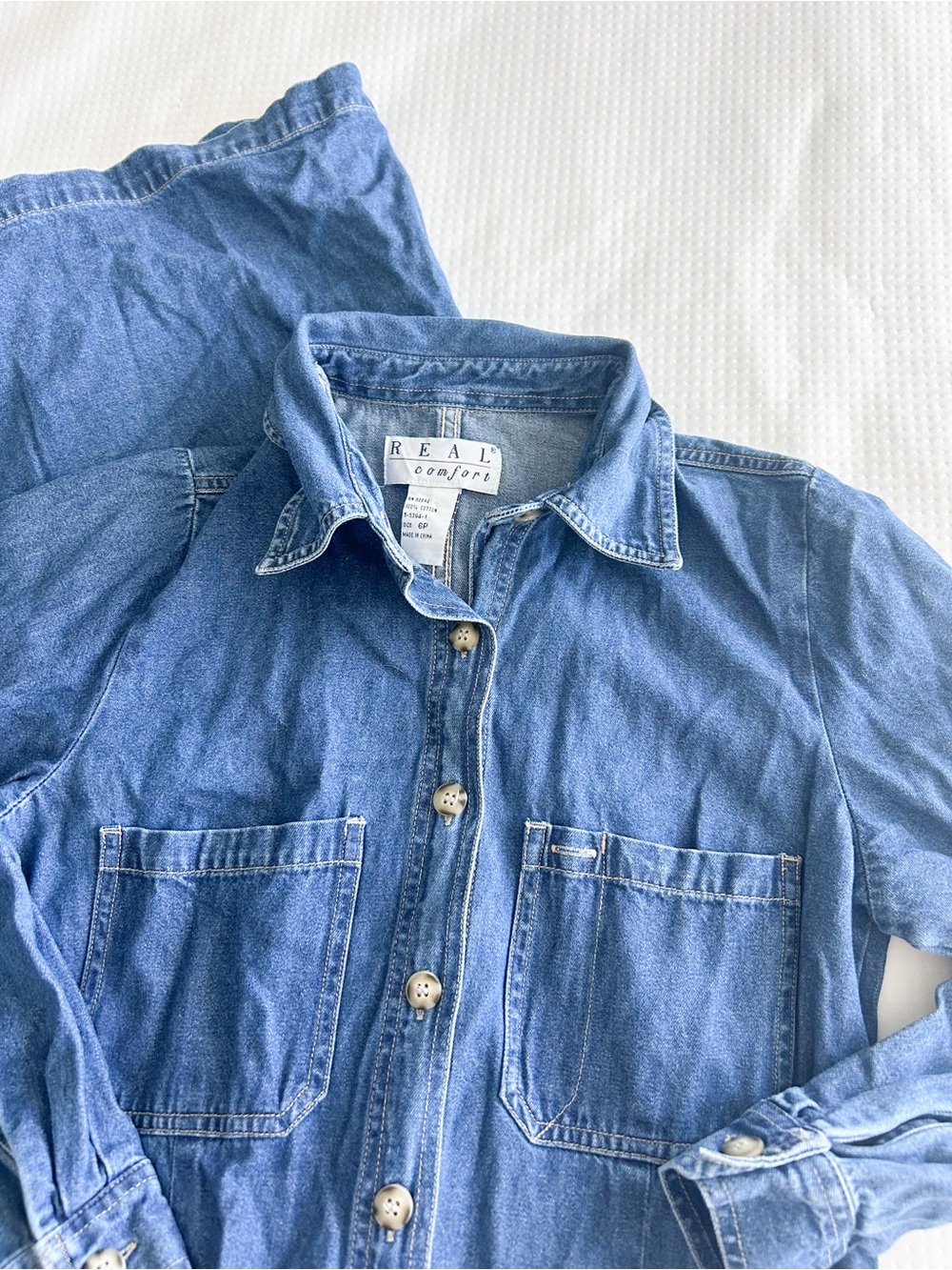 Vintage Blue Denim Maxi Dress